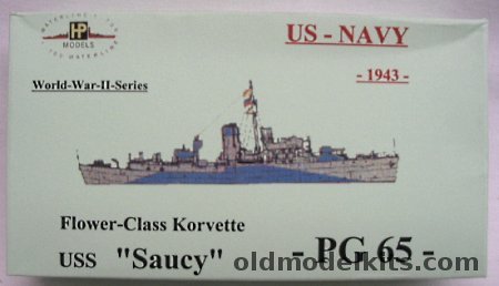 HP Models 1/700 USS Saucy Flower-Class Corvette, PG 65 plastic model kit